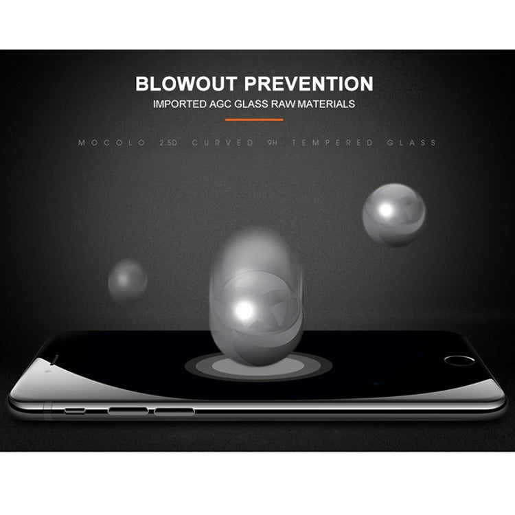 mocolo 0.33mm 9H 2.5D Silk Print Tempered Glass Film for iPhone 8 Plus & 7 Plus (Black)