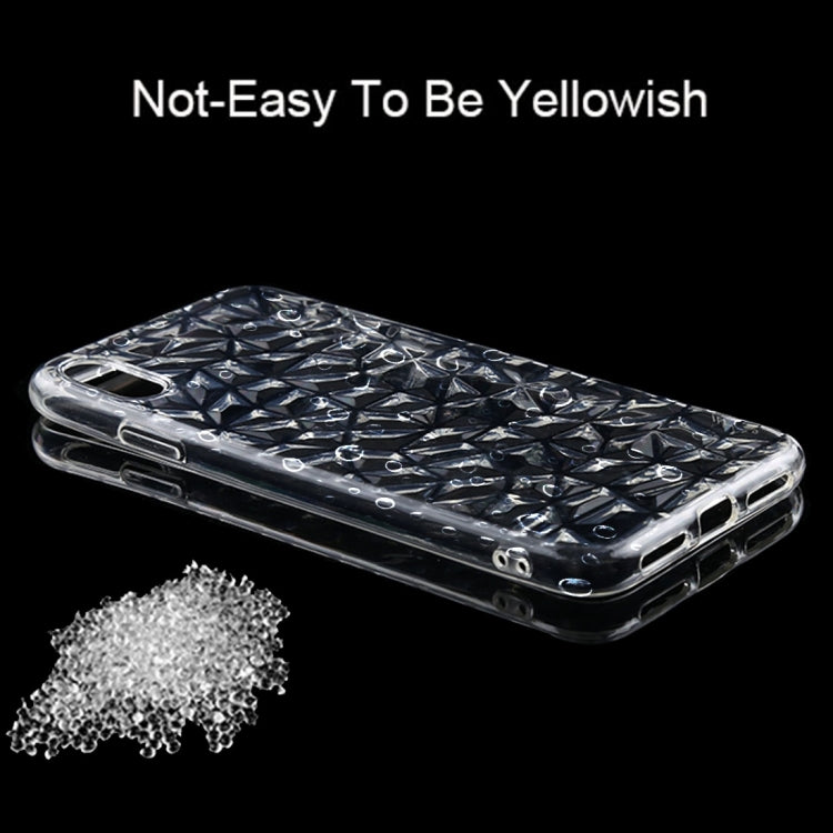 For iPhone XS Max 50 PCS 0.75mm Diamond Texture Transparent TPU Case