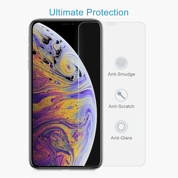 For iPhone XS Max 10pcs 9H 2.5D Tempered Glass Film