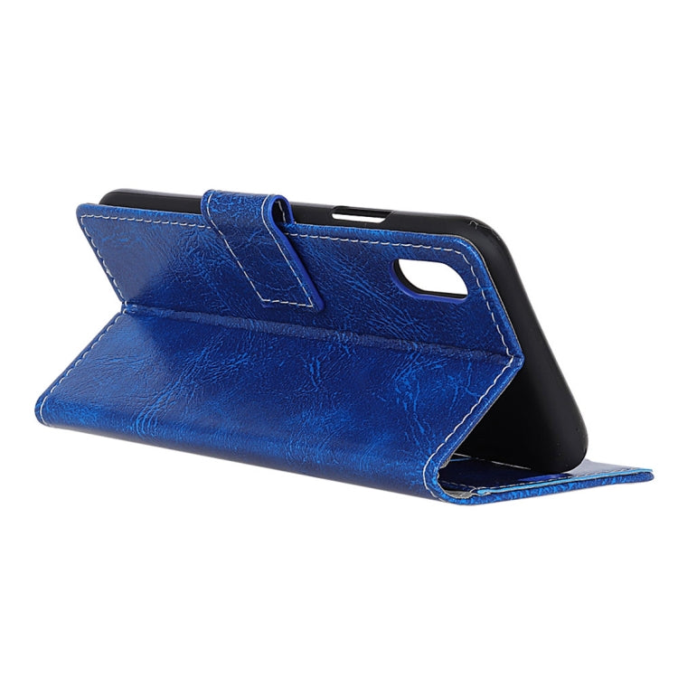 For iPhone X / XS Retro Crazy Horse Texture Horizontal Flip Leather Case with Holder & Card Slots & Photo Frame