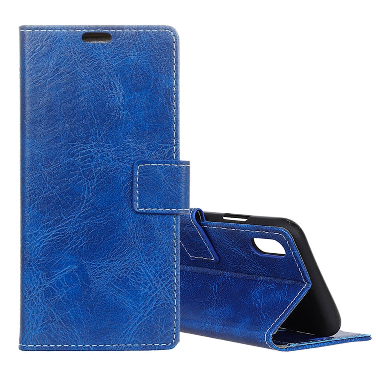 For iPhone X / XS Retro Crazy Horse Texture Horizontal Flip Leather Case with Holder & Card Slots & Photo Frame