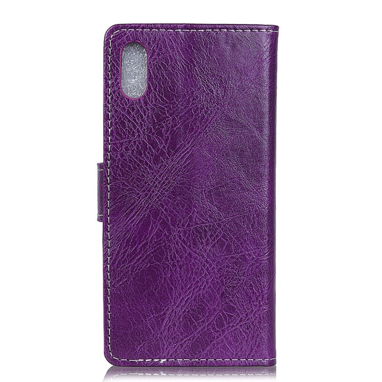 For iPhone X / XS Retro Crazy Horse Texture Horizontal Flip Leather Case with Holder & Card Slots & Photo Frame