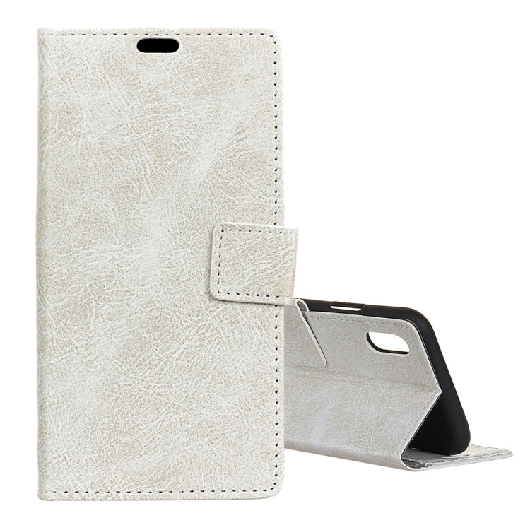 For iPhone X / XS Retro Crazy Horse Texture Horizontal Flip Leather Case with Holder & Card Slots & Photo Frame