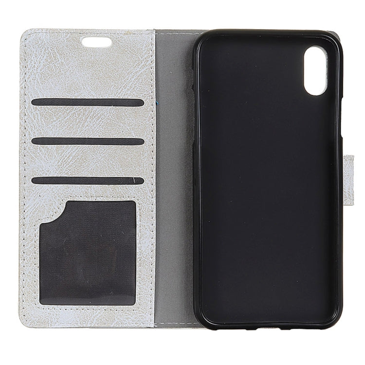 For iPhone X / XS Retro Crazy Horse Texture Horizontal Flip Leather Case with Holder & Card Slots & Photo Frame