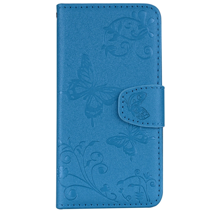 For iPhone X / XS Floral Butterfly Pattern Horizontal Flip Leather Case with Mirror & Card Slot & Holder & Wallet & Lanyard