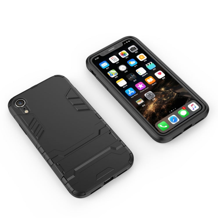 For iPhone XR PC + TPU Shockproof Protective Case with Holder