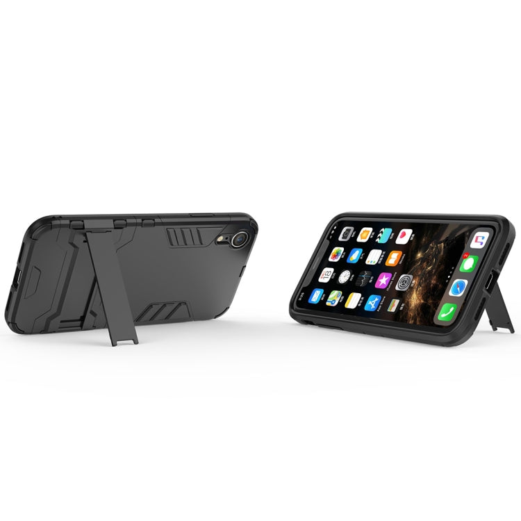 For iPhone XR PC + TPU Shockproof Protective Case with Holder