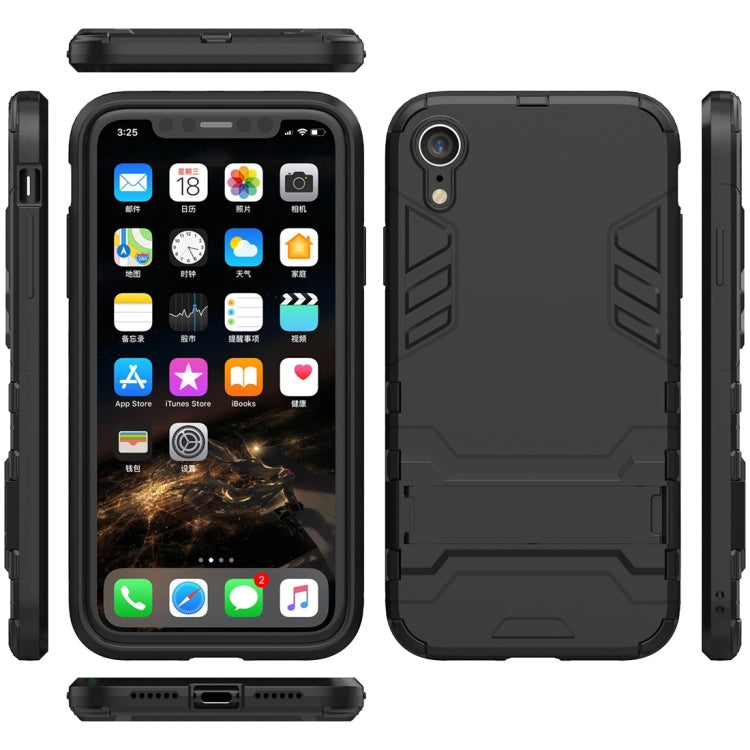 For iPhone XR PC + TPU Shockproof Protective Case with Holder