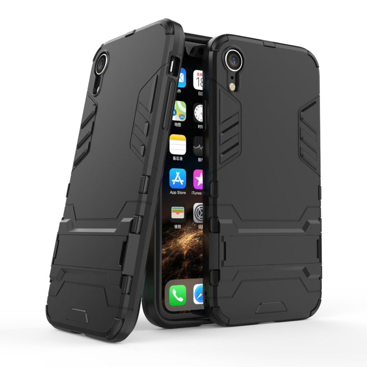 For iPhone XR PC + TPU Shockproof Protective Case with Holder