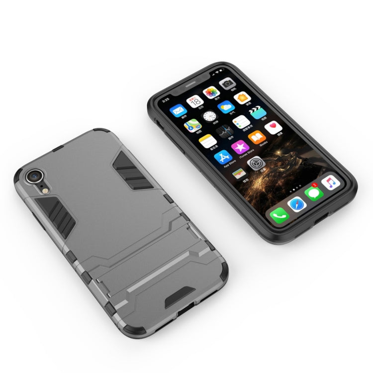 For iPhone XR PC + TPU Shockproof Protective Case with Holder