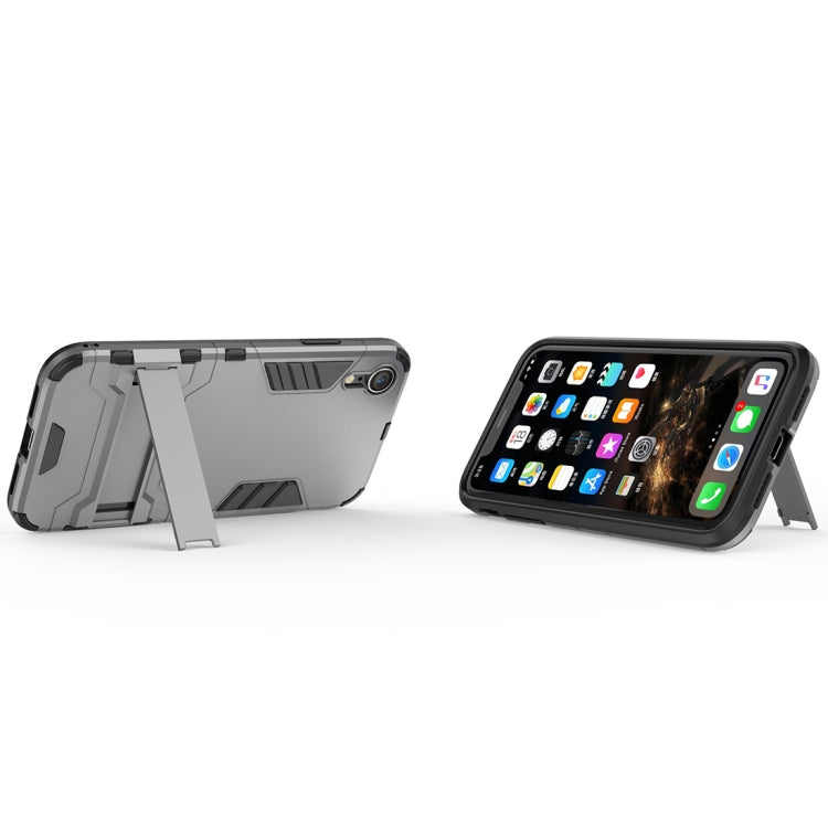 For iPhone XR PC + TPU Shockproof Protective Case with Holder