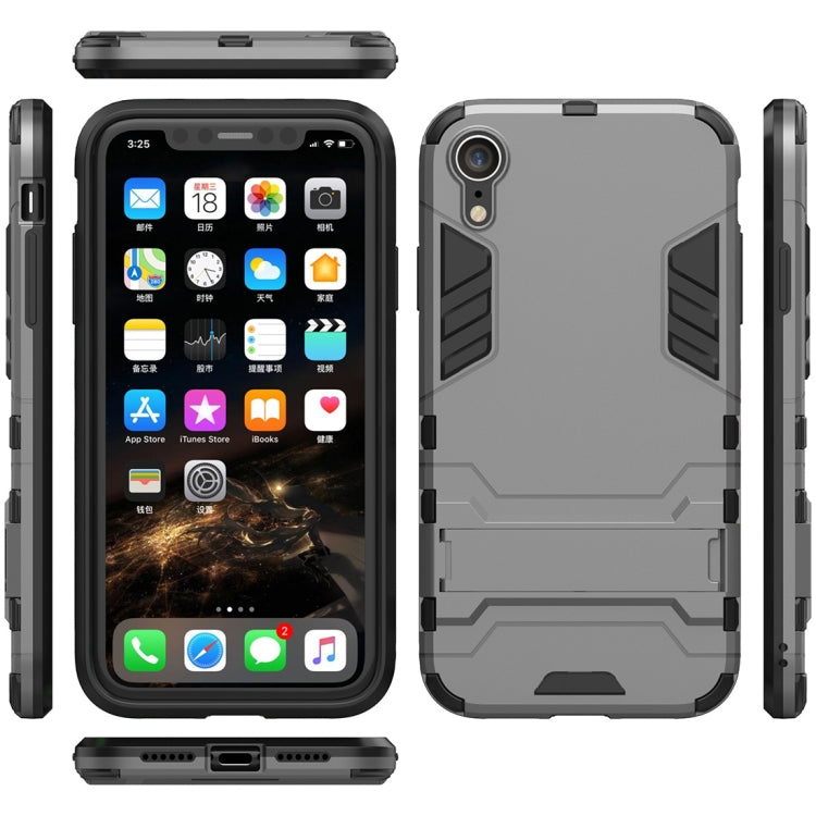 For iPhone XR PC + TPU Shockproof Protective Case with Holder