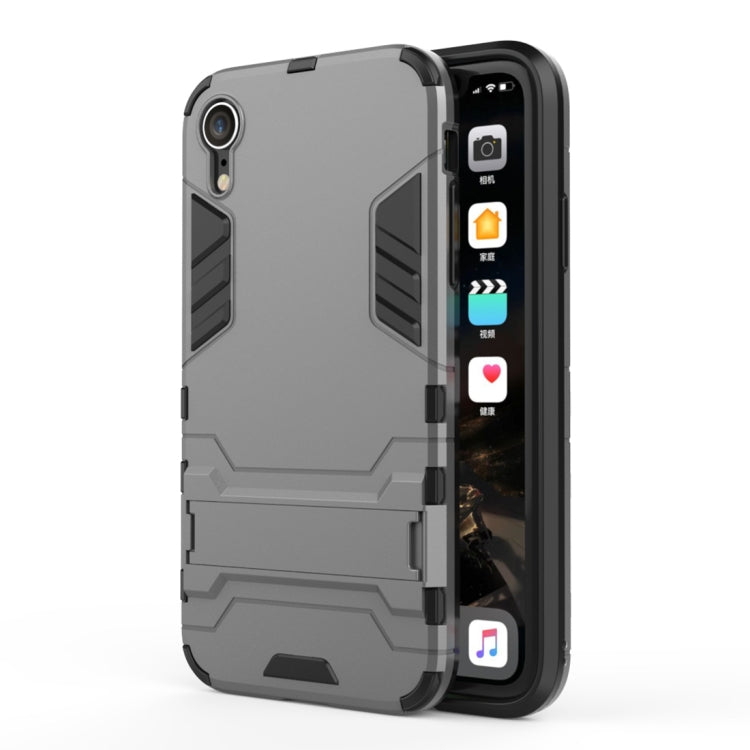For iPhone XR PC + TPU Shockproof Protective Case with Holder