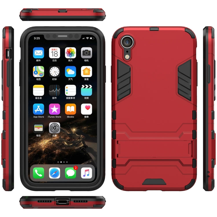 For iPhone XR PC + TPU Shockproof Protective Case with Holder