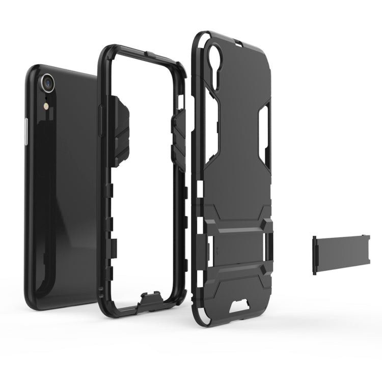 For iPhone XR PC + TPU Shockproof Protective Case with Holder