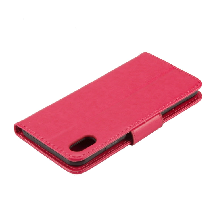 For iPhone XR Embossed Butterfly Pattern Horizontal Flip Leather Case with Card Slot & Holder & Wallet & Lanyard