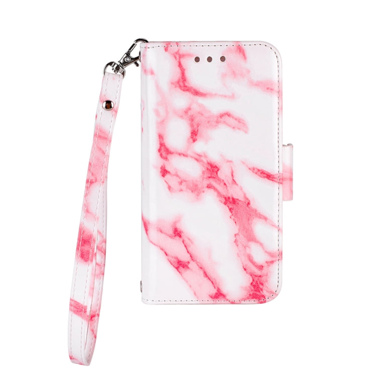 For iPhone XS Max Detachable Marble Pattern TPU+PU Leather Case with Card Slot & Wallet & Lanyard