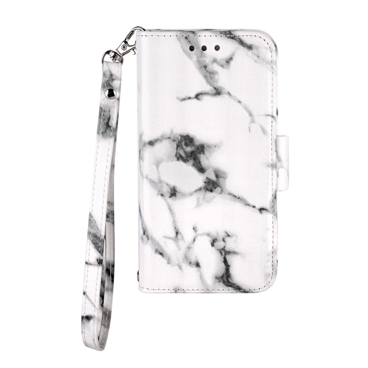 For iPhone XR Detachable Marble Pattern TPU+PU Leather Case with Card Slot & Wallet & Lanyard