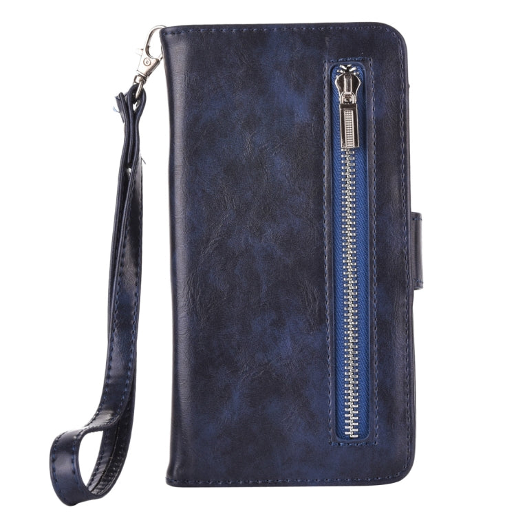 For iPhone X / XS 2 in 1 Zipper Pattern PU+ TPU Leather Case with Card Slot & Wallet & Photo Frame