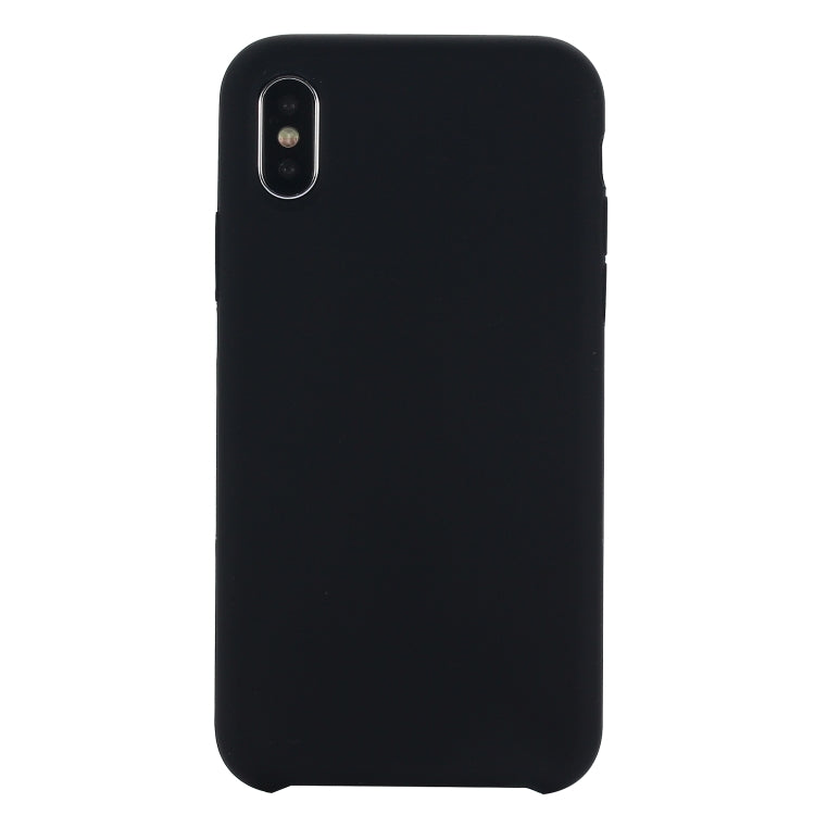 For iPhone X / XS Four Corners Full Coverage Liquid Silicone Protective Case Back Cover