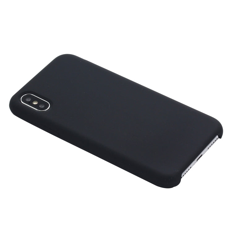 For iPhone X / XS Four Corners Full Coverage Liquid Silicone Protective Case Back Cover