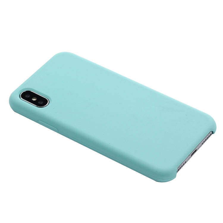 For iPhone X / XS Four Corners Full Coverage Liquid Silicone Protective Case Back Cover
