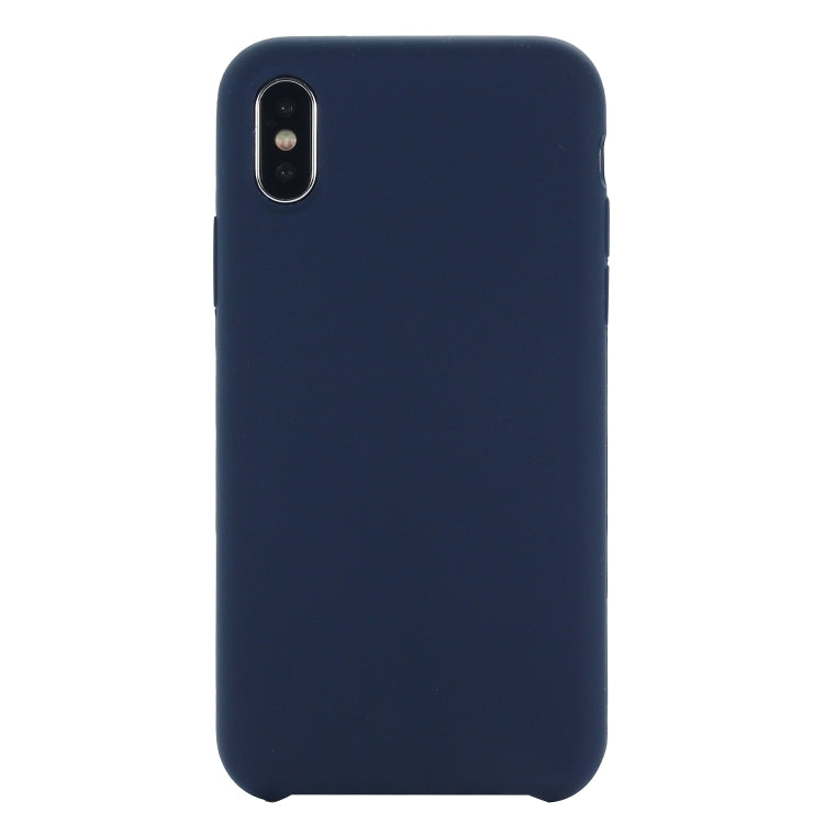 For iPhone X / XS Four Corners Full Coverage Liquid Silicone Protective Case Back Cover