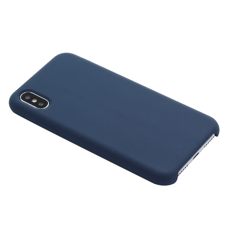 For iPhone X / XS Four Corners Full Coverage Liquid Silicone Protective Case Back Cover