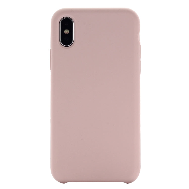 For iPhone X / XS Four Corners Full Coverage Liquid Silicone Protective Case Back Cover