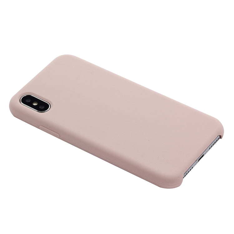 For iPhone X / XS Four Corners Full Coverage Liquid Silicone Protective Case Back Cover