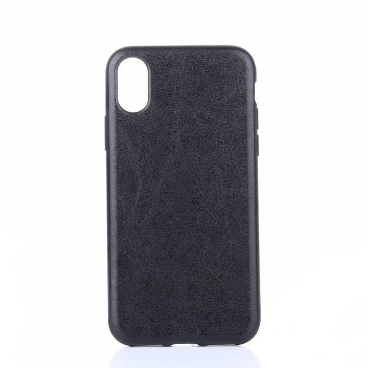 For iPhone X / XS Crazy Horse Texture PU Case