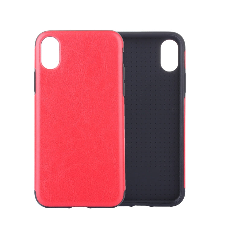 For iPhone X / XS Crazy Horse Texture PU Case