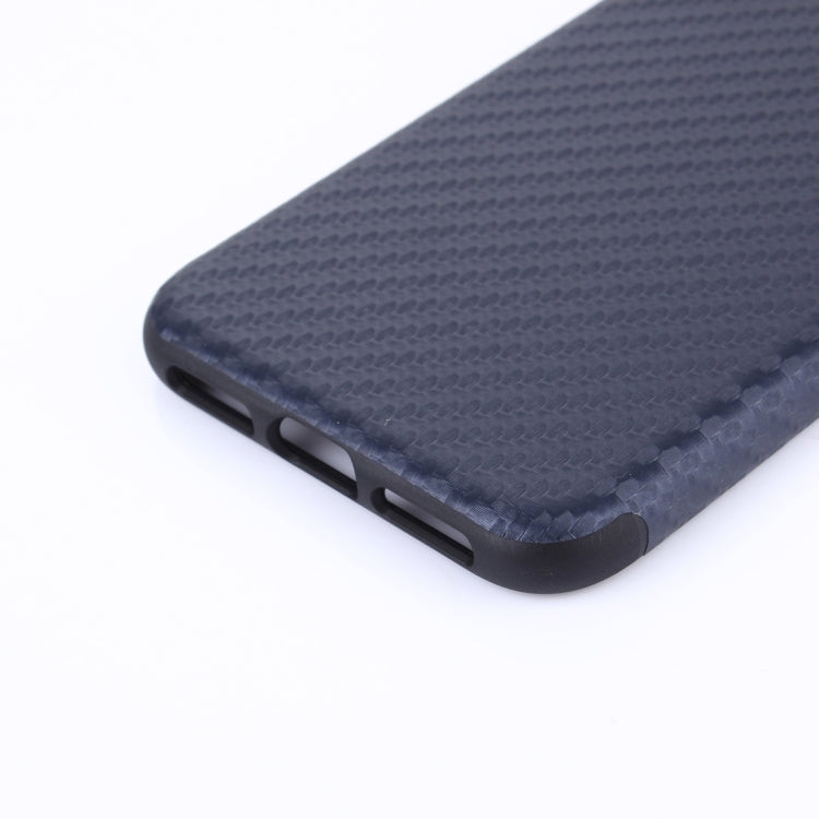 For iPhone X / XS Carbon Fiber Texture PU Case
