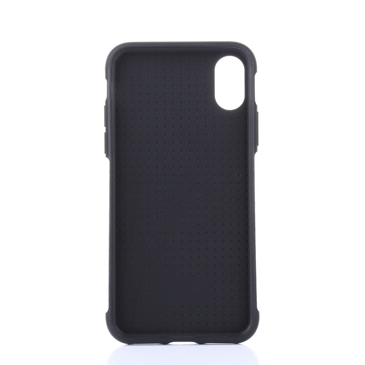 For iPhone X / XS Carbon Fiber Texture PU Case