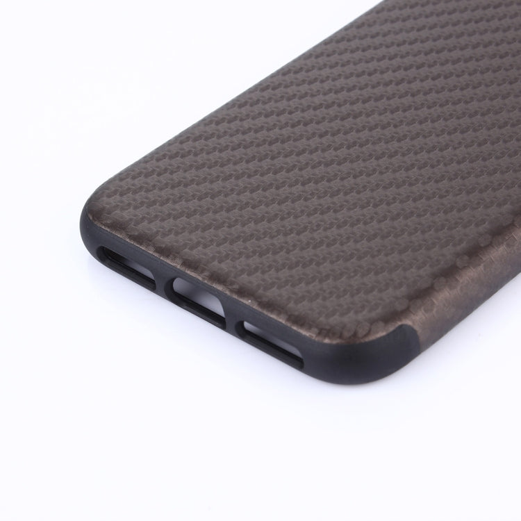 For iPhone X / XS Carbon Fiber Texture PU Case
