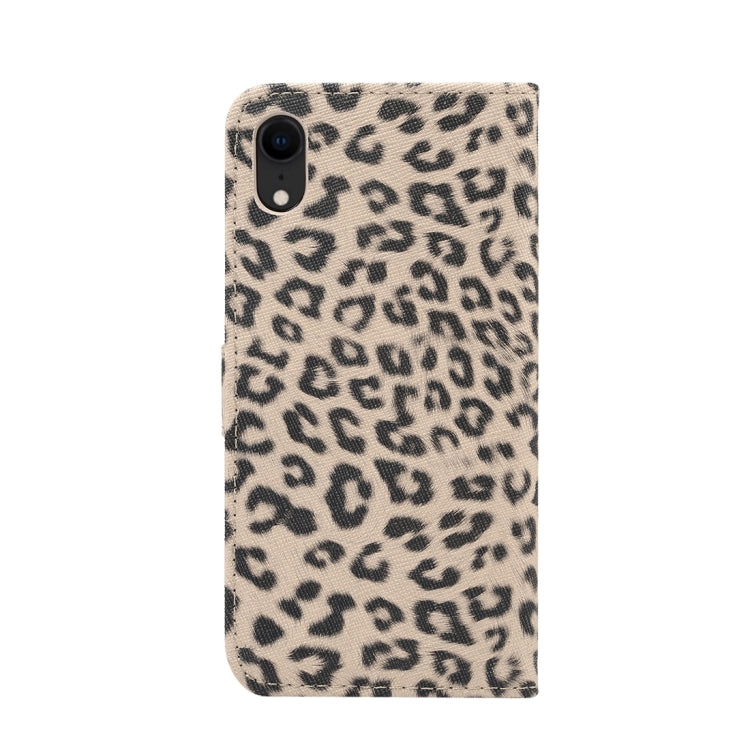 For iPhone XR Leopard Pattern Horizontal Flip Leather Case with Holder & Card Slots