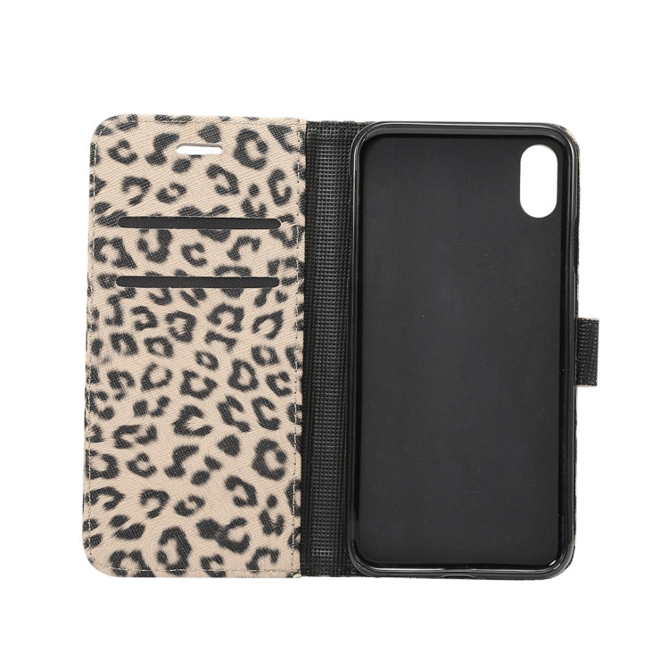 For iPhone XR Leopard Pattern Horizontal Flip Leather Case with Holder & Card Slots