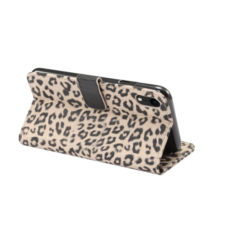 For iPhone XR Leopard Pattern Horizontal Flip Leather Case with Holder & Card Slots