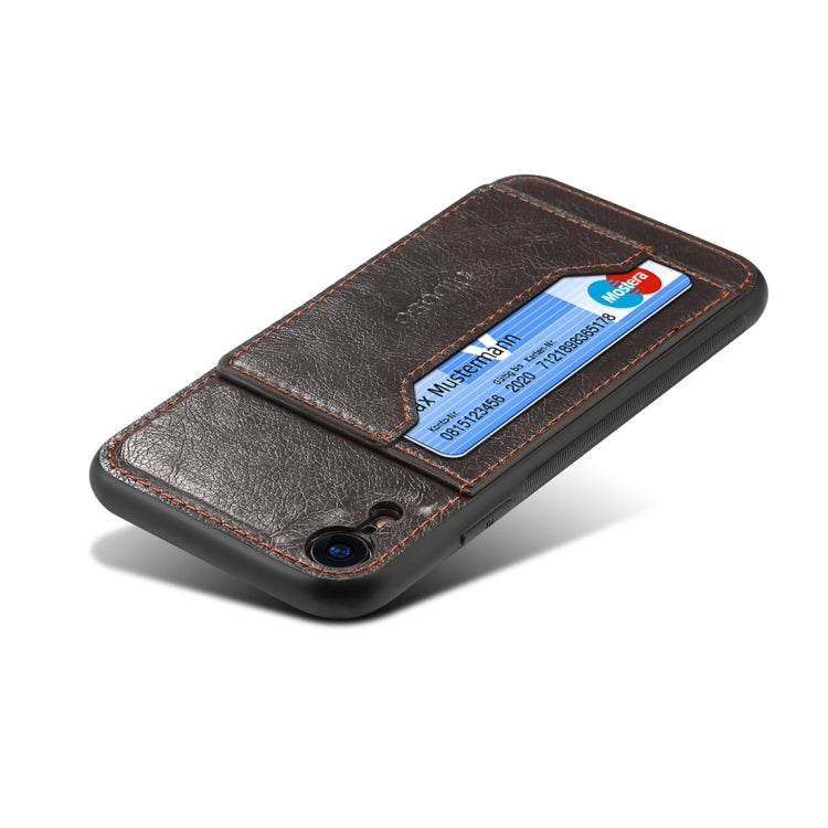 For iPhone XR Dibase TPU + PC + PU Crazy Horse Texture Protective Case