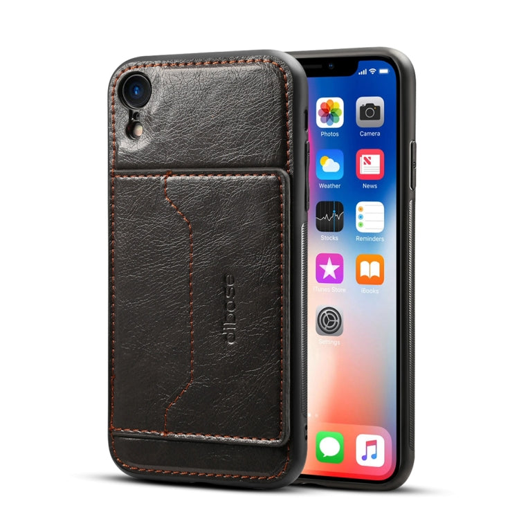 For iPhone XR Dibase TPU + PC + PU Crazy Horse Texture Protective Case