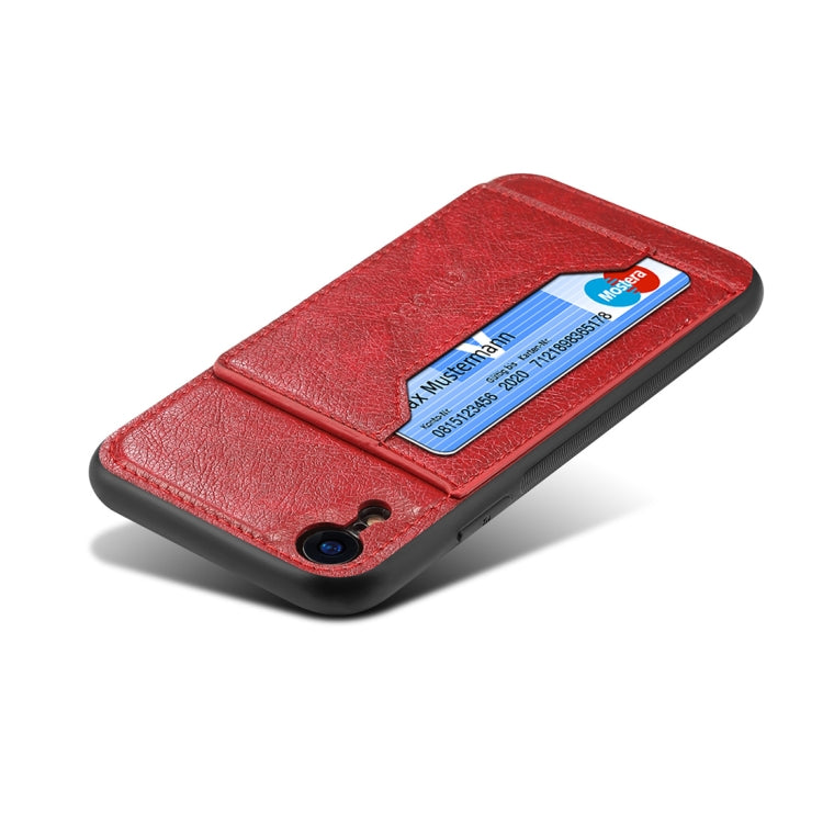 For iPhone XR Dibase TPU + PC + PU Crazy Horse Texture Protective Case