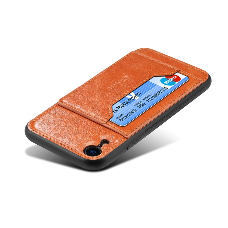For iPhone XR Dibase TPU + PC + PU Crazy Horse Texture Protective Case