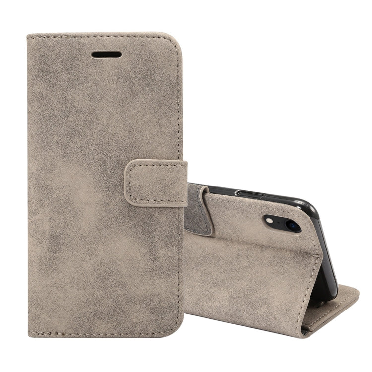 For iPhone XR Sheep Bar Material Horizontal Flip PU Leather Case with Holder & Card Slot & Wallet & Photo Frame