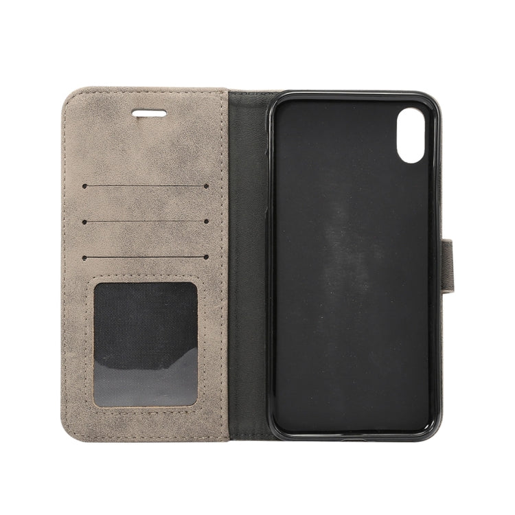 For iPhone XR Sheep Bar Material Horizontal Flip PU Leather Case with Holder & Card Slot & Wallet & Photo Frame