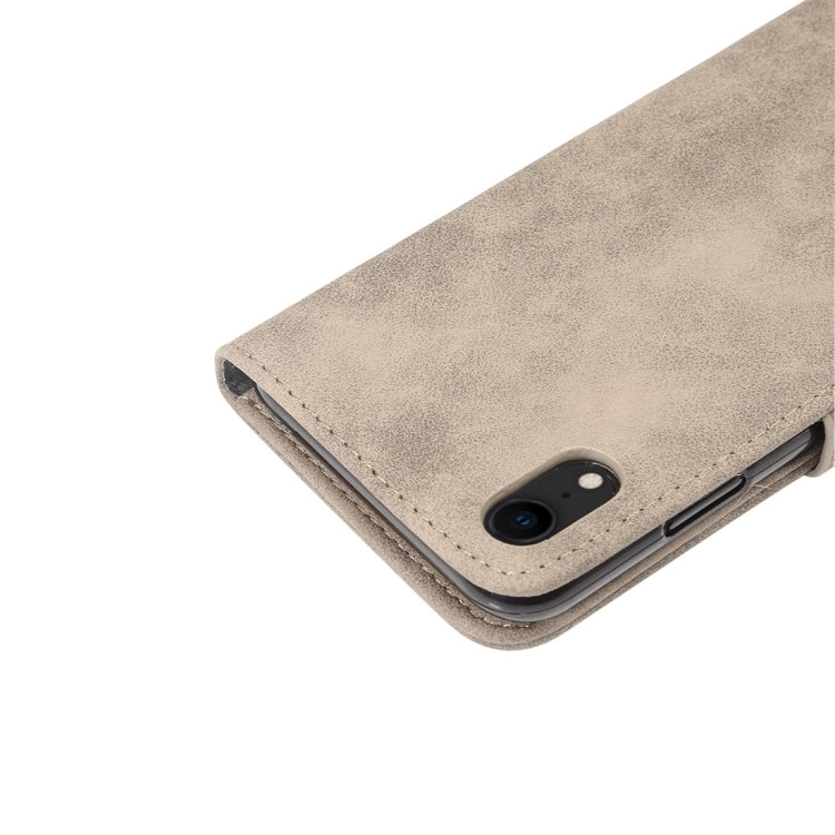 For iPhone XR Sheep Bar Material Horizontal Flip PU Leather Case with Holder & Card Slot & Wallet & Photo Frame