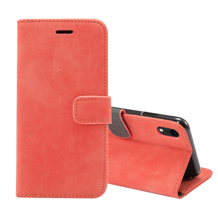 For iPhone XR Sheep Bar Material Horizontal Flip PU Leather Case with Holder & Card Slot & Wallet & Photo Frame