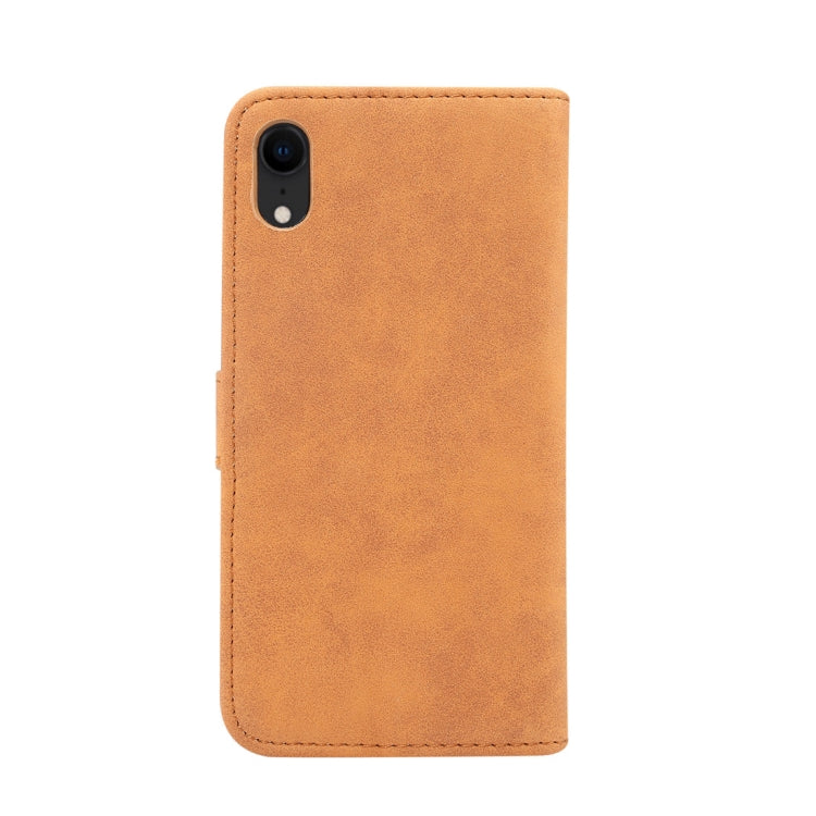 For iPhone XR Sheep Bar Material Horizontal Flip PU Leather Case with Holder & Card Slot & Wallet & Photo Frame