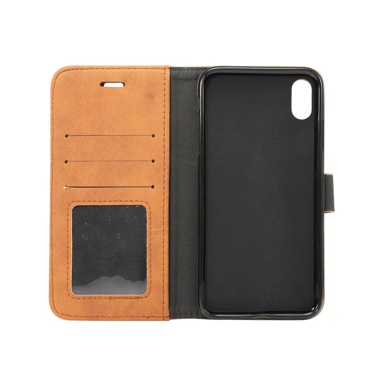 For iPhone XR Sheep Bar Material Horizontal Flip PU Leather Case with Holder & Card Slot & Wallet & Photo Frame