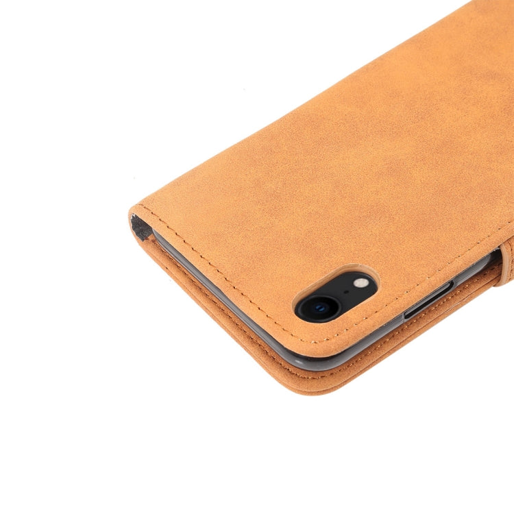 For iPhone XR Sheep Bar Material Horizontal Flip PU Leather Case with Holder & Card Slot & Wallet & Photo Frame