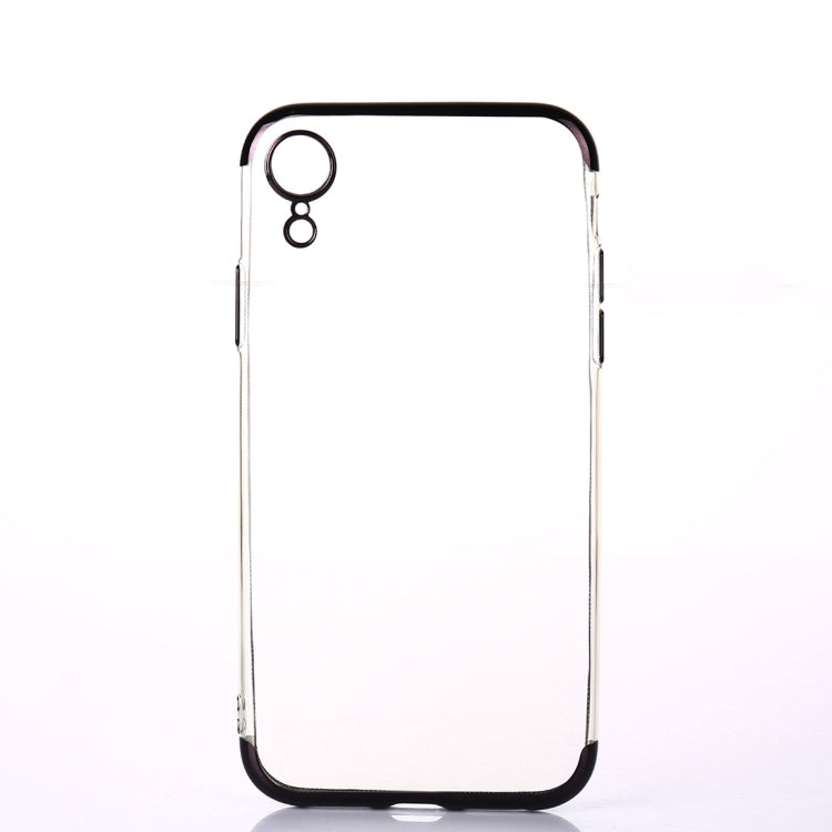 For iPhone XR Three Sections Electroplating Side TPU Protective Back Case